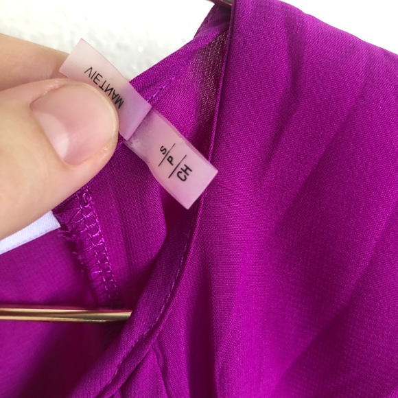 Tahari S pink Selina flutter sleeve tie blouse top - Picture 7 of 10